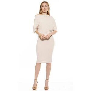 NWT Women's - Alexia Admor Oliva Draped Sheath Dress, Size Large